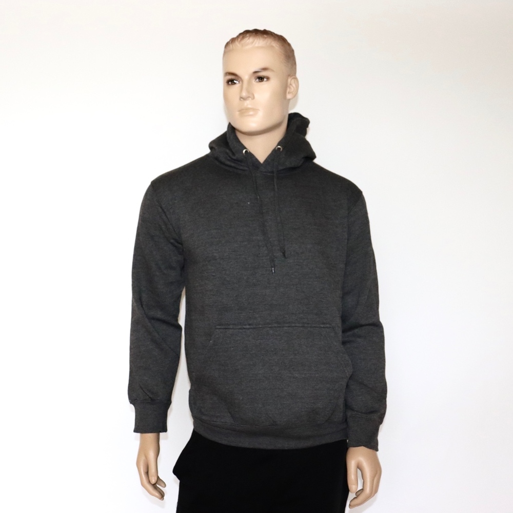 Charcoal Men's Heavy Fleece Hooded Sweatshirt